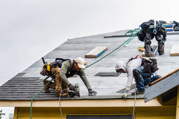 Professional Roofing technician working in Madera, PA